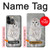 S1566 Milou Blanc Chouette Chouette Etui Coque Housse pour iPhone 14 Pro Max