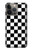 S1611 Échiquier Damier Noir Blanc Etui Coque Housse pour iPhone 14 Pro Max