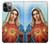 S2420 La Vierge Marie Santa Maria Etui Coque Housse pour iPhone 14 Pro Max