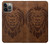 S2529 Leo Zodiaque Zodiaque marron Impression graphique Etui Coque Housse pour iPhone 14 Pro Max