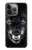 S2823 Noir Loup Bleu Yeux Visage Etui Coque Housse pour iPhone 14 Pro Max
