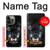 S2823 Noir Loup Bleu Yeux Visage Etui Coque Housse pour iPhone 14 Pro Max