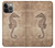 S3214 Hippocampe squelette Fossile Etui Coque Housse pour iPhone 14 Pro Max