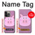 S3269 Porc Dessin animé Etui Coque Housse pour iPhone 14 Pro Max