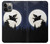 S3289 Cochon Volant Pleine Lune Nuit Etui Coque Housse pour iPhone 14 Pro Max