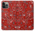 S3354 Rouge classique Bandana Etui Coque Housse pour iPhone 14 Pro Max