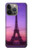 S3447 Paris Eiffel Le coucher du soleil Etui Coque Housse pour iPhone 14 Pro Max
