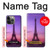 S3447 Paris Eiffel Le coucher du soleil Etui Coque Housse pour iPhone 14 Pro Max