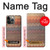 S3752 Motif de tissu en zigzag imprimé graphique Etui Coque Housse pour iPhone 14 Pro Max