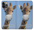 S3806 Drôle de girafe Etui Coque Housse pour iPhone 14 Pro Max