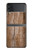 S0599 Bois imprimé graphique Etui Coque Housse pour Samsung Galaxy Z Flip 4