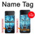 S0752 Feu bleu Loup Etui Coque Housse pour Samsung Galaxy Z Flip 4