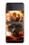 S0863 De feu crâne Etui Coque Housse pour Samsung Galaxy Z Flip 4
