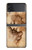 S1045 Leonardo da Vinci Femme Head Etui Coque Housse pour Samsung Galaxy Z Flip 4