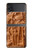 S1307 Poissons Sculpture sur bois imprimé graphique Etui Coque Housse pour Samsung Galaxy Z Flip 4