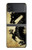 S1482 Peinture Noir dragon Etui Coque Housse pour Samsung Galaxy Z Flip 4