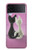 S1832 Chat d'amour Etui Coque Housse pour Samsung Galaxy Z Flip 4