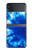 S1869 Tie Dye Bleu Etui Coque Housse pour Samsung Galaxy Z Flip 4