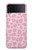S2213 Motif rose Léopard Etui Coque Housse pour Samsung Galaxy Z Flip 4