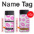 S2214 Bisous Lèvres roses Etui Coque Housse pour Samsung Galaxy Z Flip 4