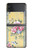 S2229 Fleurs millésimé Etui Coque Housse pour Samsung Galaxy Z Flip 4