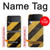 S2231 Noir et Jaune Ligne de risque rayé Etui Coque Housse pour Samsung Galaxy Z Flip 4