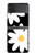 S2315 Fleurs de marguerite blanche Etui Coque Housse pour Samsung Galaxy Z Flip 4