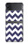 S2345 Marine Bleu Shavron Zig zag Etui Coque Housse pour Samsung Galaxy Z Flip 4