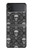 S2371 Crâne Motif monochrome Millésime Etui Coque Housse pour Samsung Galaxy Z Flip 4