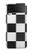 S2492 Noir et blanc Damier Etui Coque Housse pour Samsung Galaxy Z Flip 4