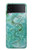 S2653 Dragon Vert Turquoise Pierre Graphique Etui Coque Housse pour Samsung Galaxy Z Flip 4