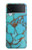 S2685 Aqua Turquoise imprimé graphique Gemme Etui Coque Housse pour Samsung Galaxy Z Flip 4