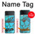 S2685 Aqua Turquoise imprimé graphique Gemme Etui Coque Housse pour Samsung Galaxy Z Flip 4