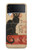 S2739 Chat Noir Noir Chat Millésime Etui Coque Housse pour Samsung Galaxy Z Flip 4