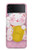 S3025 Rose Maneki Neko chat chanceux Etui Coque Housse pour Samsung Galaxy Z Flip 4