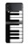 S3078 Noir et blanc Clavier de piano Etui Coque Housse pour Samsung Galaxy Z Flip 4