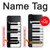 S3078 Noir et blanc Clavier de piano Etui Coque Housse pour Samsung Galaxy Z Flip 4
