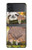 S3138 Peinture mignon bébé Sloth Etui Coque Housse pour Samsung Galaxy Z Flip 4
