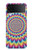 S3162 psychédélique coloré Etui Coque Housse pour Samsung Galaxy Z Flip 4