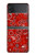 S3354 Rouge classique Bandana Etui Coque Housse pour Samsung Galaxy Z Flip 4
