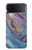 S3676 Pierre de marbre abstraite colorée Etui Coque Housse pour Samsung Galaxy Z Flip 4