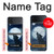 S3693 Pleine lune du loup blanc sinistre Etui Coque Housse pour Samsung Galaxy Z Flip 4