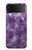 S3713 Graphique violet améthyste à quartz imprimé Etui Coque Housse pour Samsung Galaxy Z Flip 4
