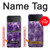 S3713 Graphique violet améthyste à quartz imprimé Etui Coque Housse pour Samsung Galaxy Z Flip 4