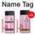 S3805 Flamant Rose Pastel Etui Coque Housse pour Samsung Galaxy Z Flip 4