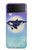 S3807 Killer Whale Orca Lune Pastel Fantaisie Etui Coque Housse pour Samsung Galaxy Z Flip 4