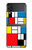 S3814 Composition de dessin au trait Piet Mondrian Etui Coque Housse pour Samsung Galaxy Z Flip 4