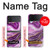 S3896 Stries d'or en marbre violet Etui Coque Housse pour Samsung Galaxy Z Flip 4