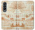 S0566 Dessin technique Da Vinci Etui Coque Housse pour Samsung Galaxy Z Fold 4