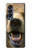 S0840 Grizzly Bear visage Etui Coque Housse pour Samsung Galaxy Z Fold 4